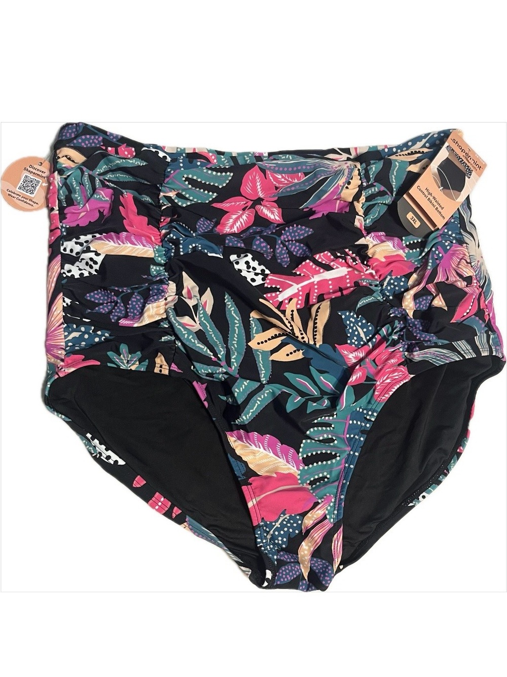 Shapermint High-Waisted Control Bikini Bottom - Multicolor